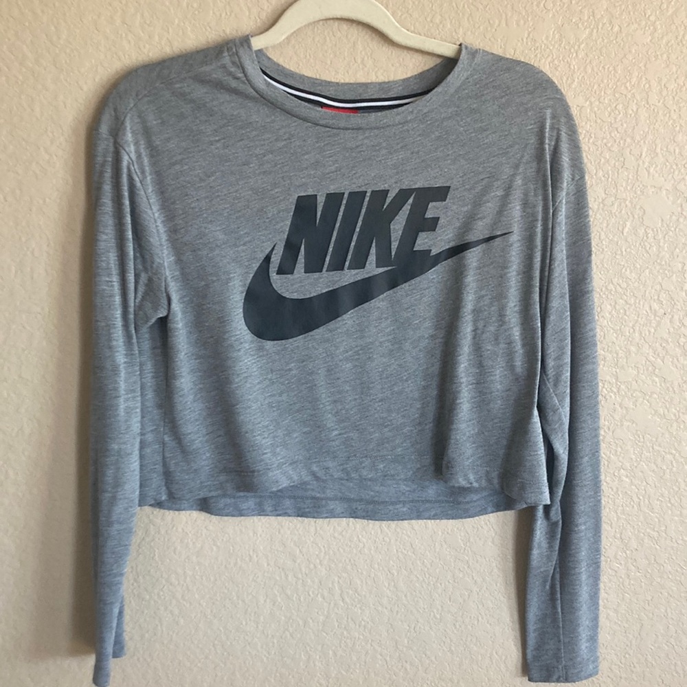 Grey Nike crop top